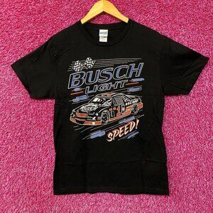 Busch Light Speed Racing Car Graphic Design T-Shirt Small